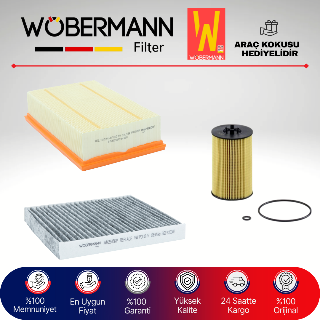 Wöbermann Seat İbiza 1.6 Tdi Filtre Bakım Seti 2017-2021 3KP DGT