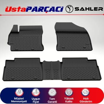 Sahler Toyota Corolla 2013-2018 Uyumlu Araca Özel 4.5D Havuzlu Oto Paspas (4 Parça) Siyah