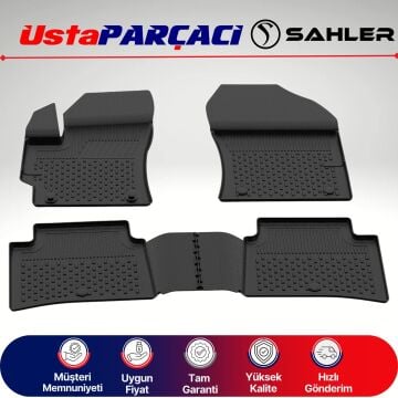 Sahler Toyota Corolla Sedan 2019+ Uyumlu Araca Özel 4.5D Havuzlu Oto Paspas (4 Parça) Siyah