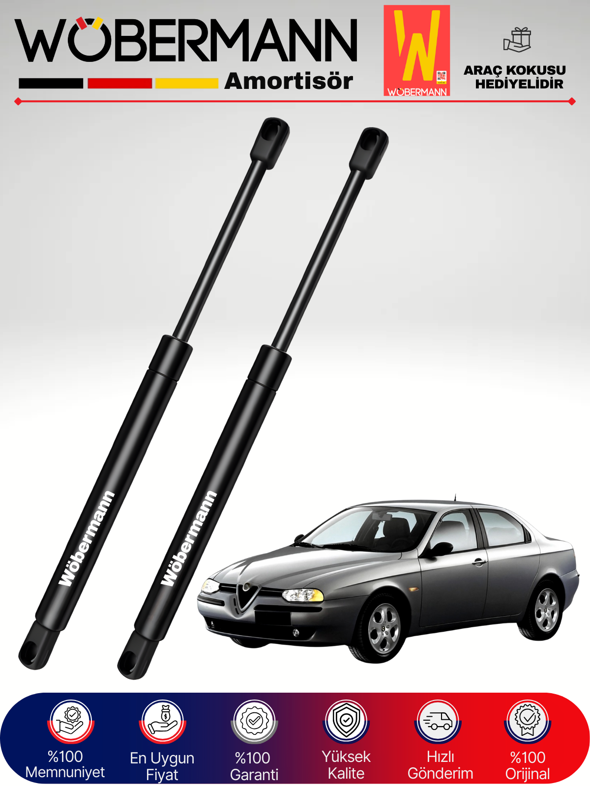 Wöbermann Alfa Romeo 156 Bagaj Amortisörü Takım Sağ-Sol 1997-2005