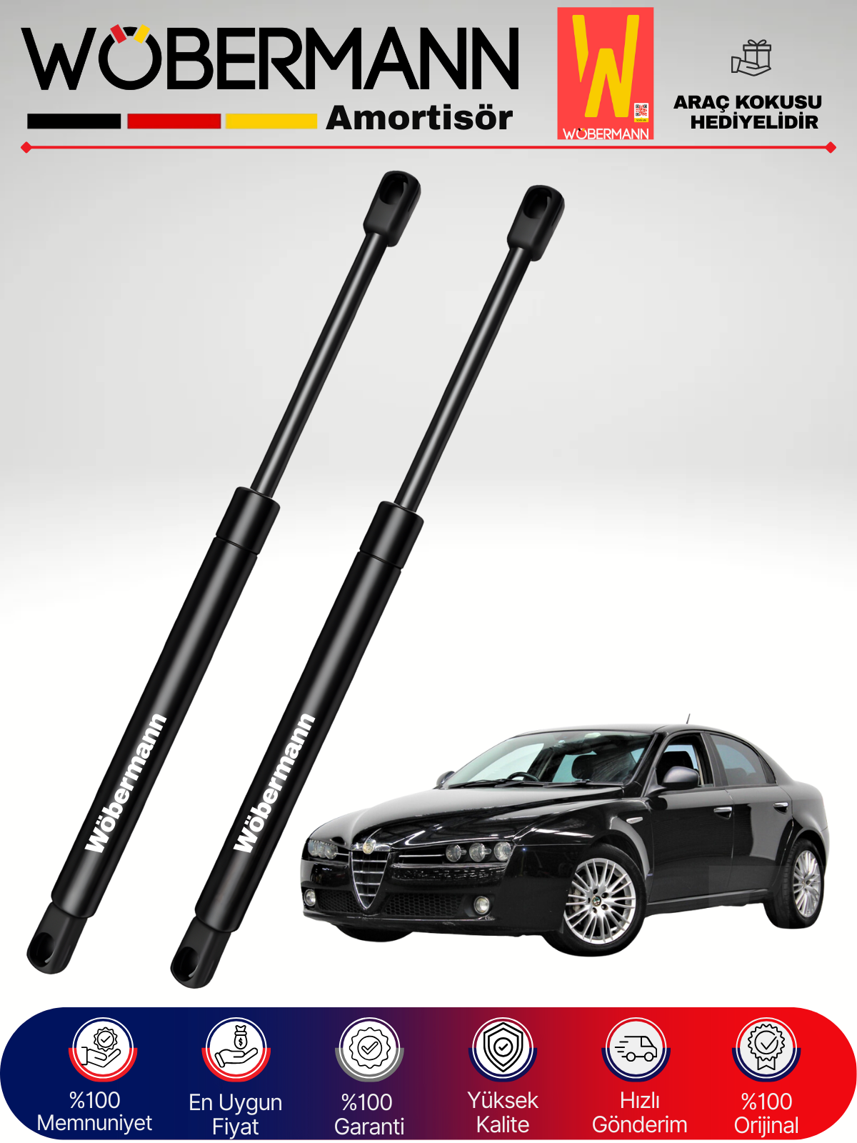Wöbermann Alfa Romeo 159 Bagaj Amortisörü Takım Sağ-Sol 2005-2011