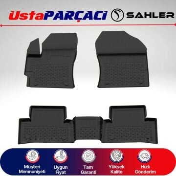 Sahler Toyota Corolla Cross 2022+ Uyumlu Araca Özel 4.5D Havuzlu Oto Paspas (5 Parça) Siyah