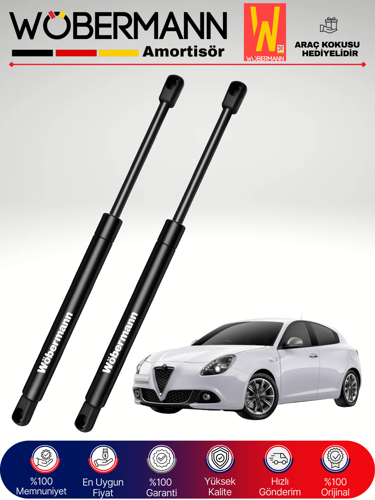 Wöbermann Alfa Romeo Giulietta Bagaj Amortisörü Takım Sağ-Sol 2010-2020