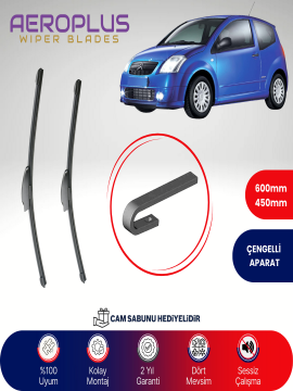 Aeroplus Citroen C2 2003-2009 Muz Silecek Takımı