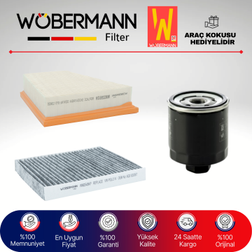 Wöbermann Skoda Fabia 1.4 Benzin Filtre Bakım Seti 2000-2003 3KP AME-AQW-ATZ