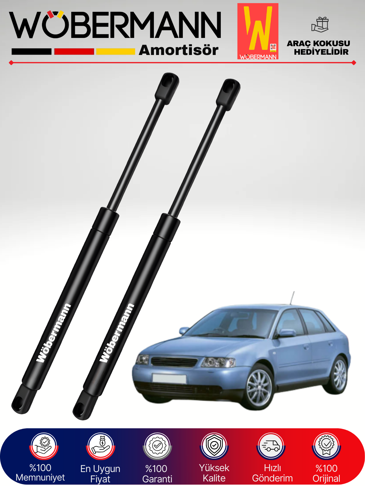 Wöbermann Audi A3 Bagaj Amortisörü Takım Sağ-Sol 1996-2004