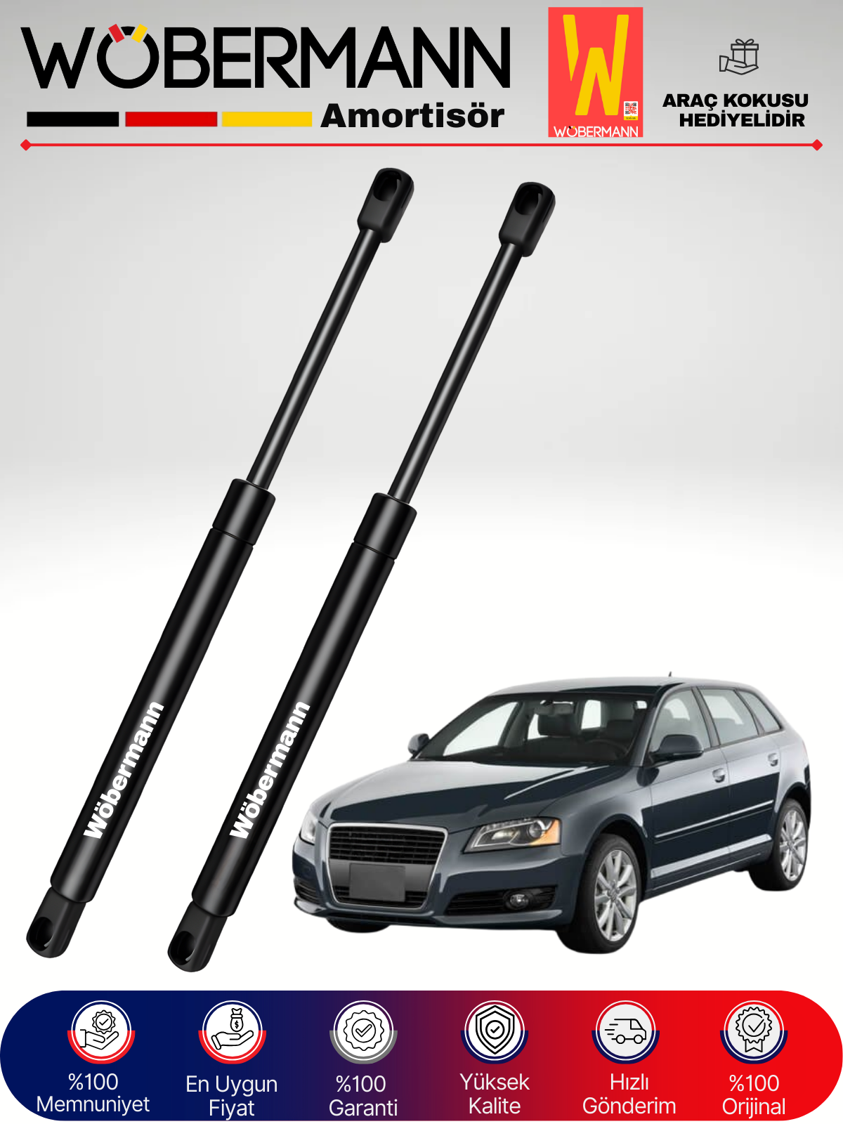 Wöbermann Audi A3 Bagaj Amortisörü Takım Sağ-Sol 2003-2013