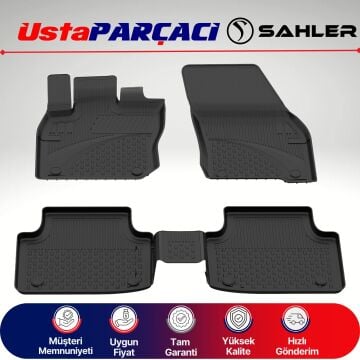 Sahler VW Tiguan 2024+ Uyumlu Araca Özel 4.5D Havuzlu Oto Paspas (5 Parça) Siyah