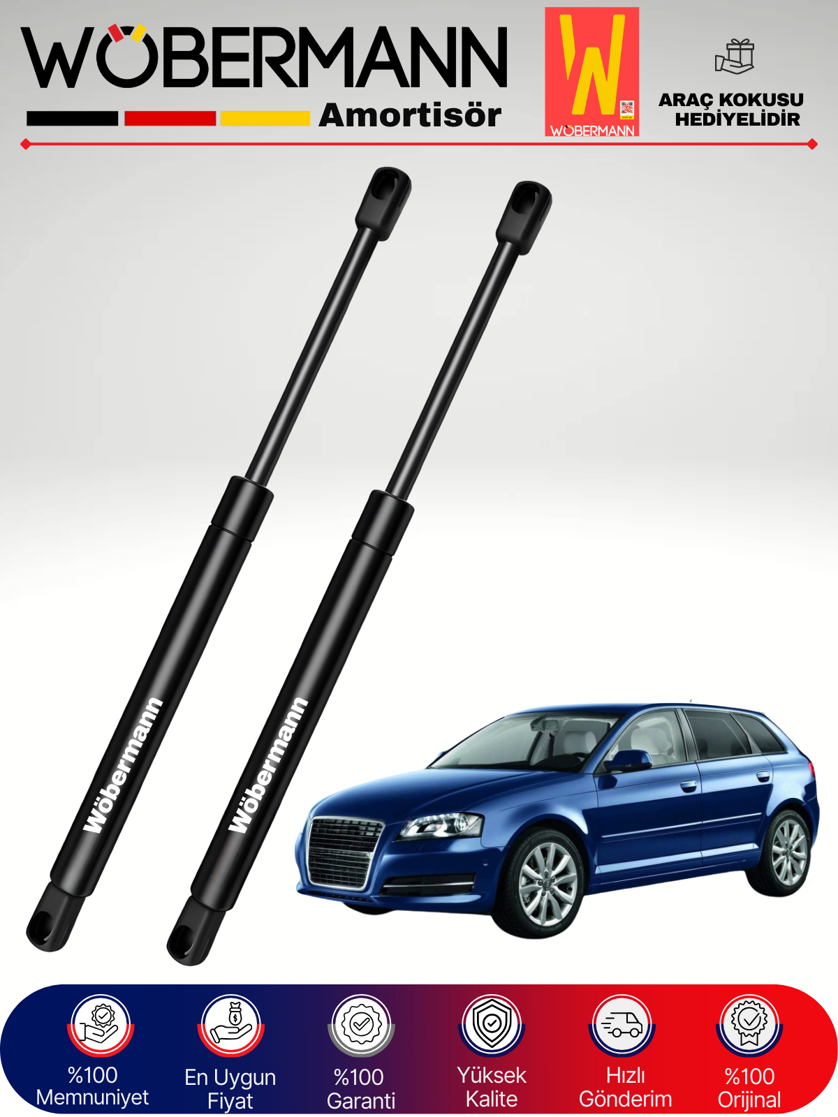 Wöbermann Audi A3 Sportback 1.6 Bagaj Amortisörü Takım Sağ-Sol 2004-2013