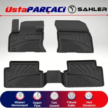 Sahler Ford Kuga 2020+ Uyumlu Araca Özel 4.5D Havuzlu Oto Paspas (5 Parça) Siyah