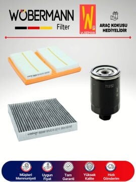 Wöbermann Skoda Octavia 1.0 Tsi KARBONLU Filtre Bakım Seti 2015-2019 3KP CHZD-DKRA