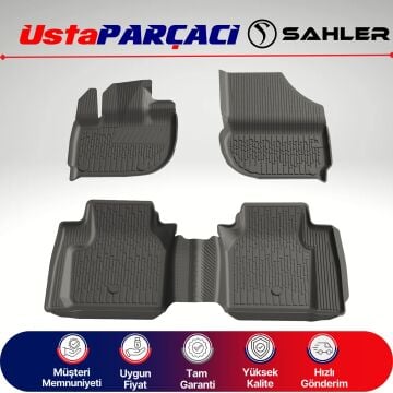 Sahler Honda City 2019+ Uyumlu Araca Özel 4.5D Havuzlu Oto Paspas (5 Parça) Siyah