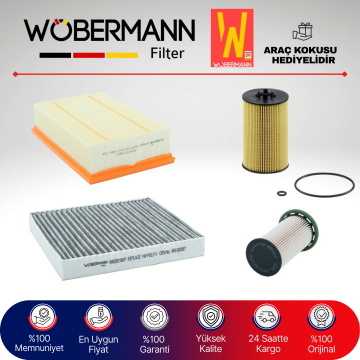 Wöbermann Skoda Octavia 1.6 Tdi KARBONLU Filtre Bakım Seti 2013-2019 4KP CRKB-CXXB-DBKA