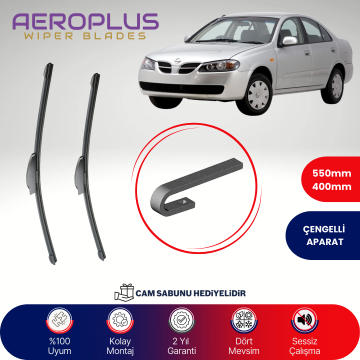 Aeroplus Nissan Almera 2000-2006 Muz Silecek Takımı