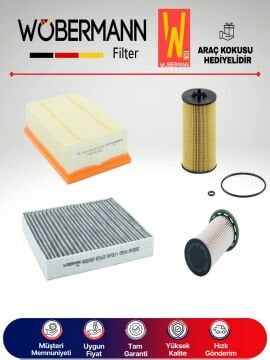 Wöbermann Skoda Octavia 1.6 Tdi KARBONLU Filtre Bakım Seti 2013-2019 4KP CRKB-CXXB-DBKA
