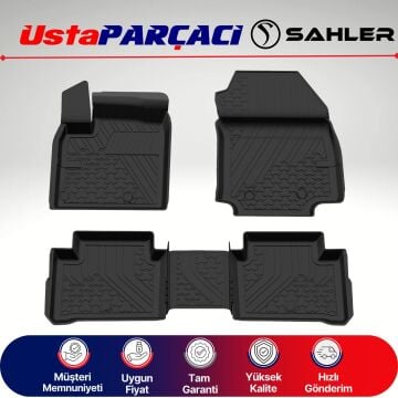 Sahler Nissan Qashqai 2022+ Uyumlu Araca Özel 4.5D Havuzlu Oto Paspas (5 Parça) Siyah