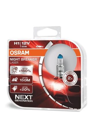 Osram Night Breaker Laser H1 Ampul 64150nl - %150 Daha Fazla Işık (YASAL HALOJEN)