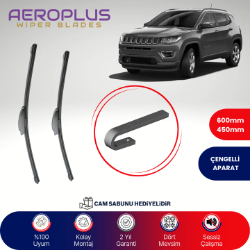 Aeroplus Jeep Compass 2017-2021 Muz Silecek Takımı