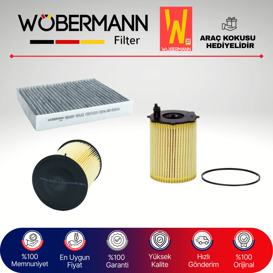 Wöbermann Volvo C30 1.6D Dizel Filtre Bakım Seti 2007-2012 3KP