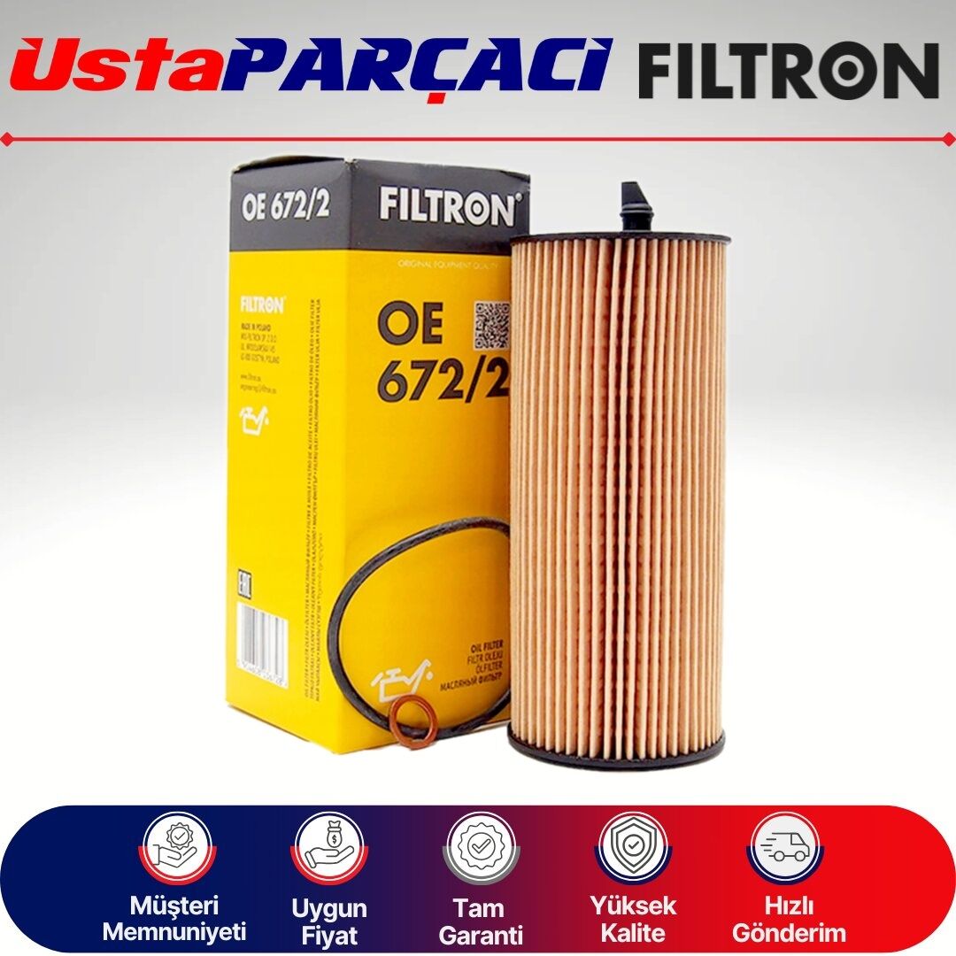 Filtron BMW X3 E83 20D N47 Dizel Yağ Filtresi 2008-2011 OE672/2 11427805707