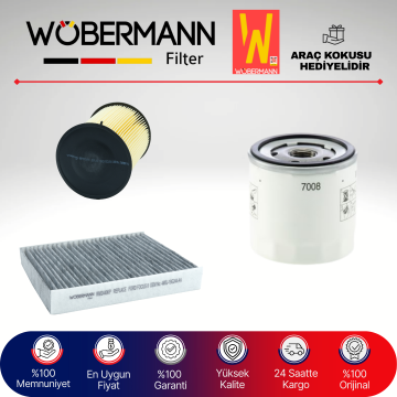 Wöbermann Volvo S40 1.6 Benzin Filtre Bakım Seti 2006-2011 3KP
