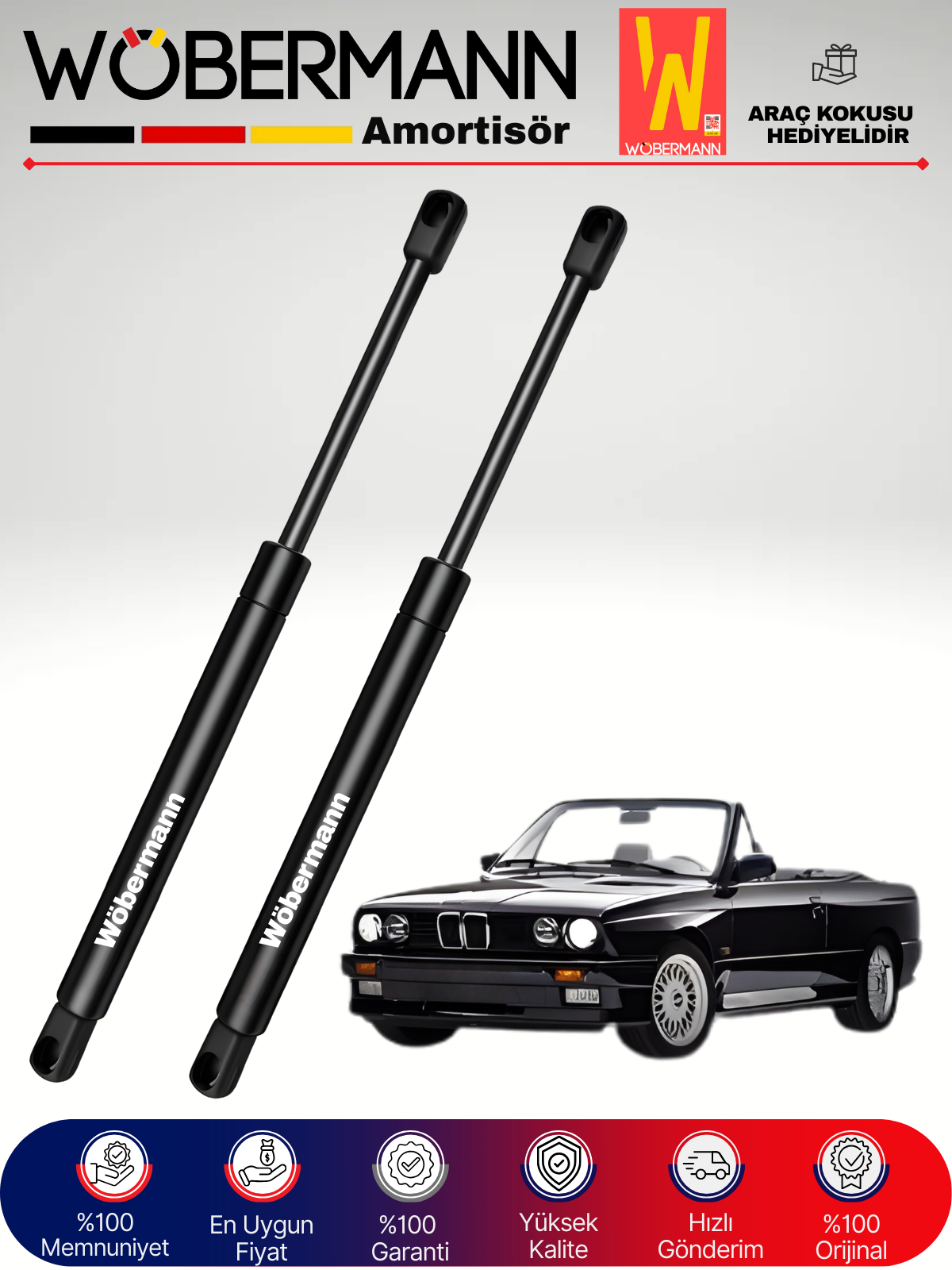 Wöbermann Bmw E30 Cabriolet Bagaj Amortisörü Takım Sağ-Sol 1986-1993