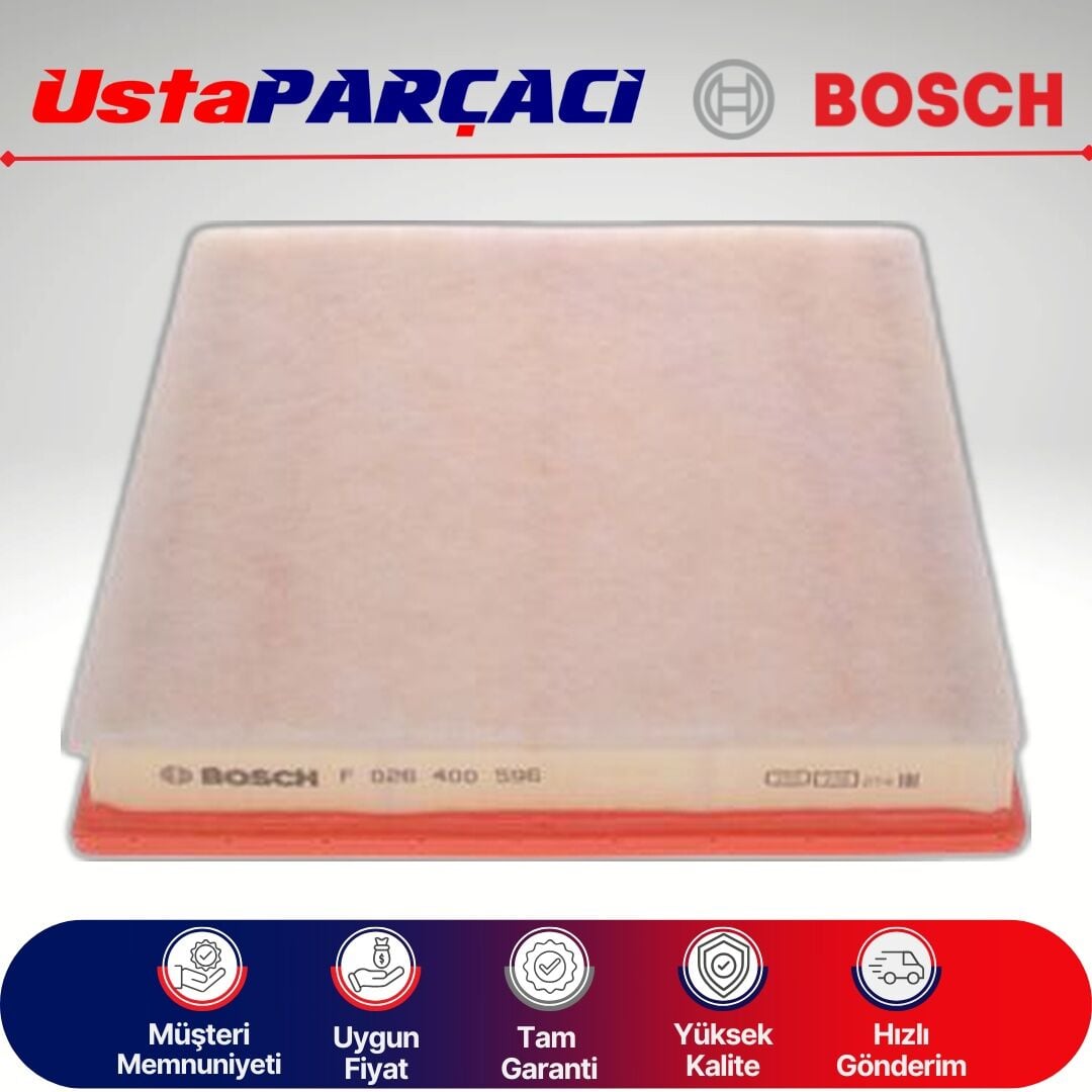 Bosch Ford Custom 2.0 Ecoblue Dizel Hava Filtresi 2019-2024 F026400596 S0596 FOMGK219601AA