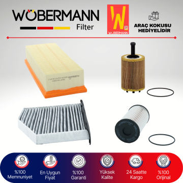 Wöbermann VW Caddy 1.9 Tdi Filtre Bakım Seti 2007-2011 4KP BJB-BLS-BSU