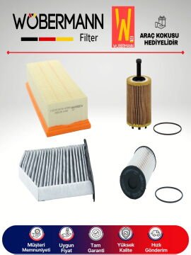 Wöbermann VW Caddy 1.9 Tdi Filtre Bakım Seti 2007-2011 4KP BJB-BLS-BSU