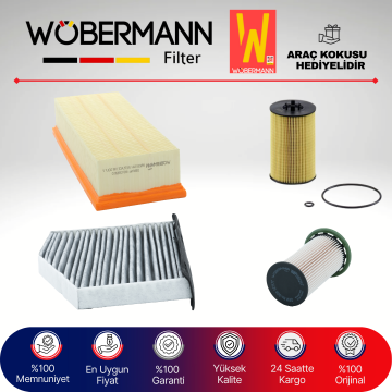 Wöbermann VW Caddy 2.0 Tdi Filtre Bakım Seti 2015-2019 4KP CUU-DFS-CLC-CFH