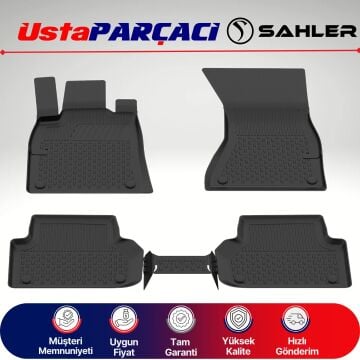 Sahler Audi A5 2016-2024 Uyumlu Araca Özel 4.5D Havuzlu Oto Paspas (5 Parça) Siyah