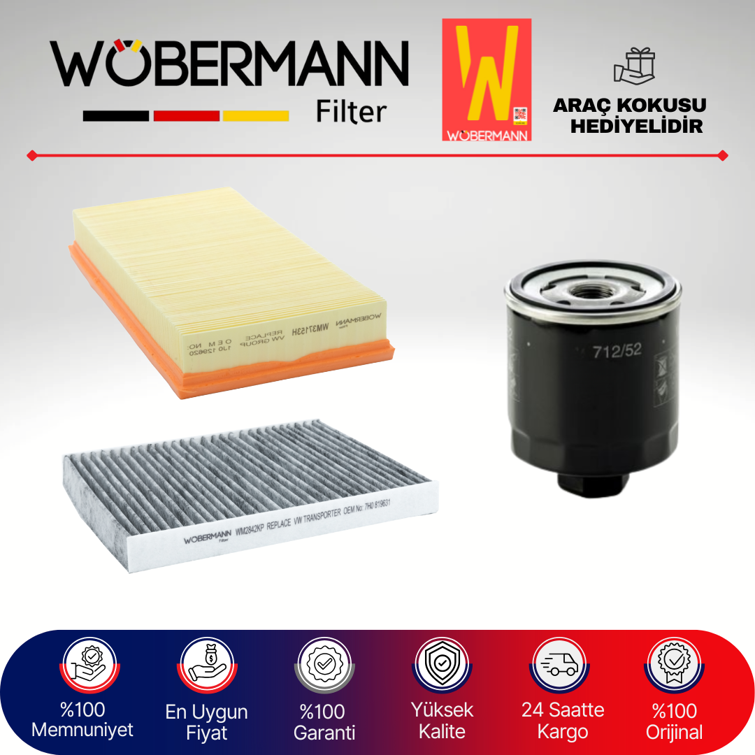 Wöbermann VW Golf 4 1.6 Fsi Filtre Bakım Seti 2002-2006 3KP BAD
