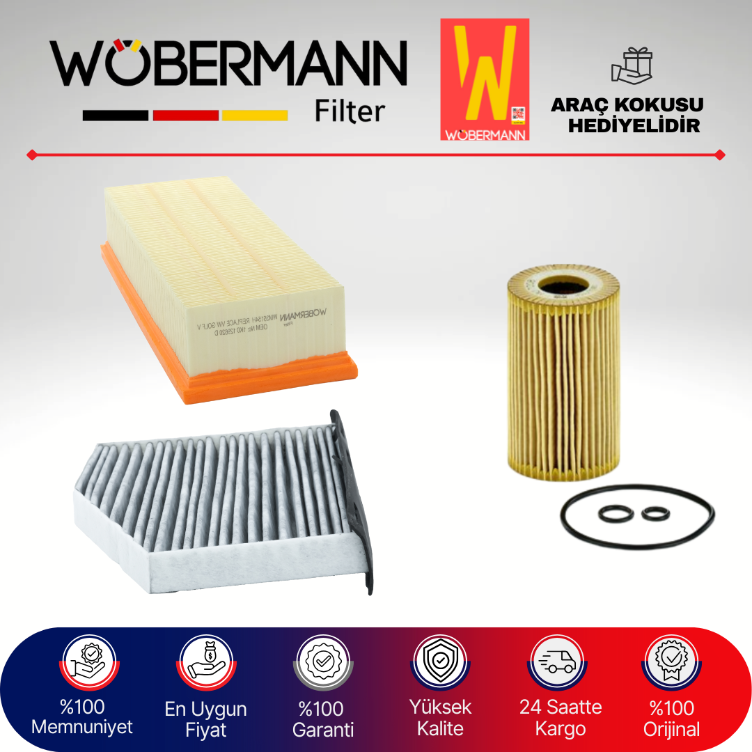 Wöbermann VW Jetta 1.6 Tdi Filtre Bakım Seti 2011-2015 3KP CAY