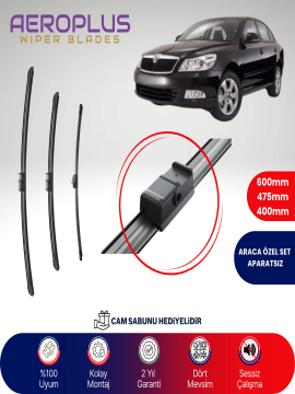Aeroplus Skoda Octavia 2 2004-2013 Ön Arka Muz Silecek Takımı