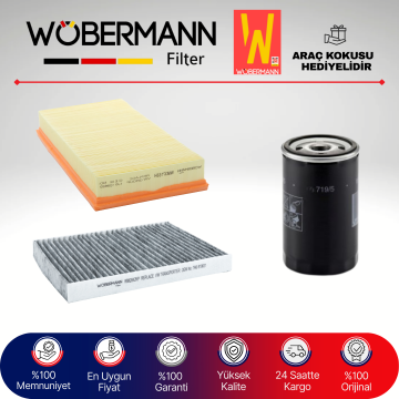 Wöbermann VW New Beetle 1.6 Benzin Filtre Bakım Seti 2003-2008 3KP AYD-AWH-BFS