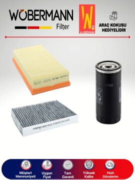 Wöbermann VW New Beetle 1.6 Benzin Filtre Bakım Seti 2003-2008 3KP AYD-AWH-BFS