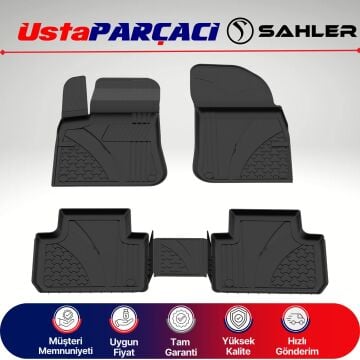 Sahler Audi Q7 2015+ Uyumlu Araca Özel 4.5D Havuzlu Oto Paspas (5 Parça) Siyah