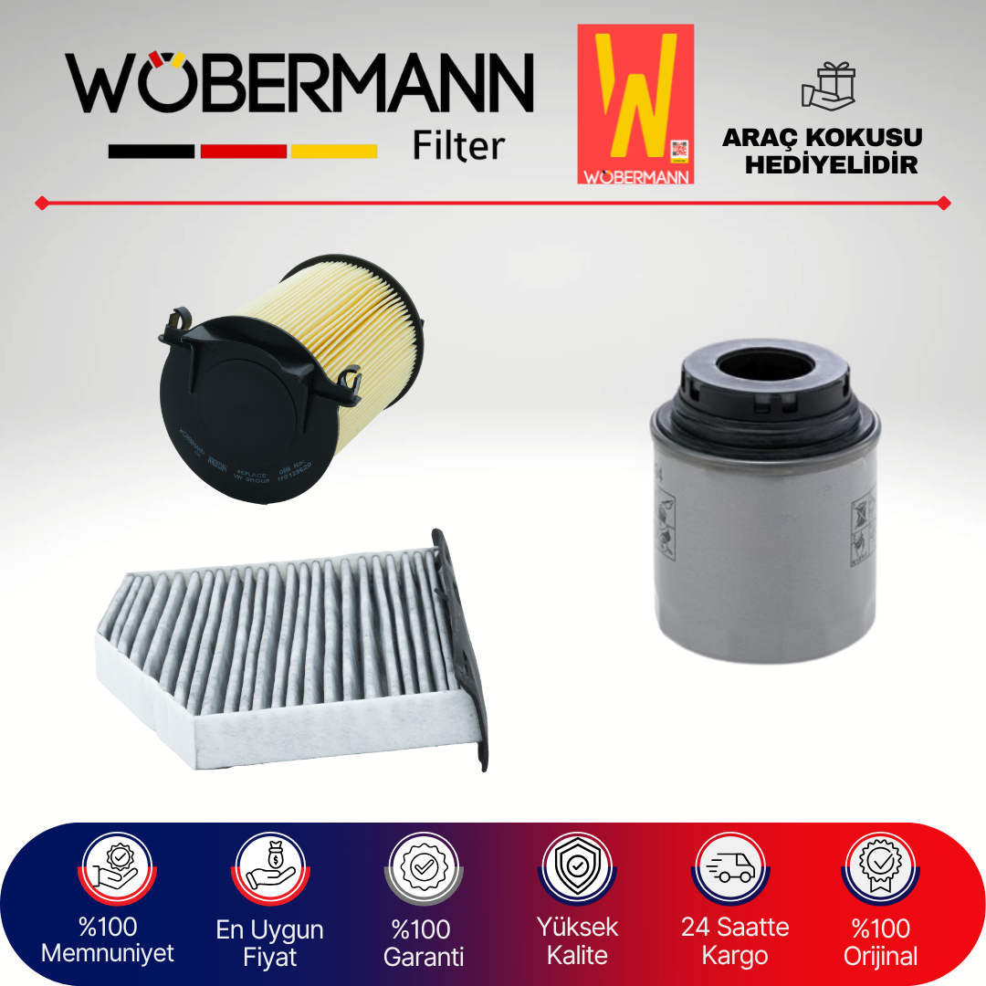 Wöbermann VW Passat 1.4 Tsi Filtre Bakım Seti 2008-2010 3KP CAX