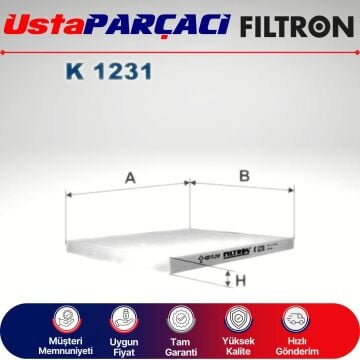 Filtron Kia Sorento Standart Polen Filtresi 2010-2014 K1231