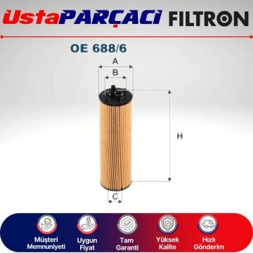 Filtron Yağ Filtresi OE688/6 05L115466A