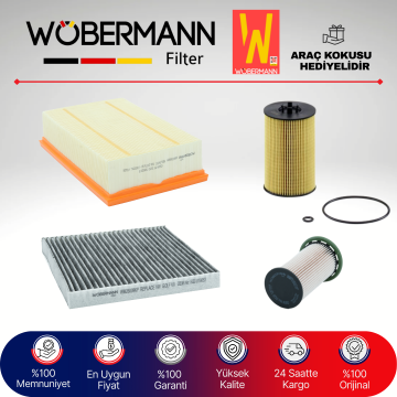 Wöbermann VW Tiguan 1.6 2.0 Tdi Filtre Bakım Seti 2016-2020 4KP DGD-CYK-DFG-CRF-CRG-DFH-CUA