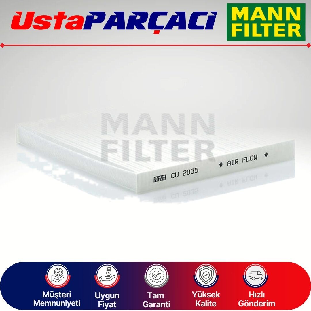 Mann-Filter Toyota Corolla E12 Standart Polen Filtresi 2002-2007 CU2035 88568-02030