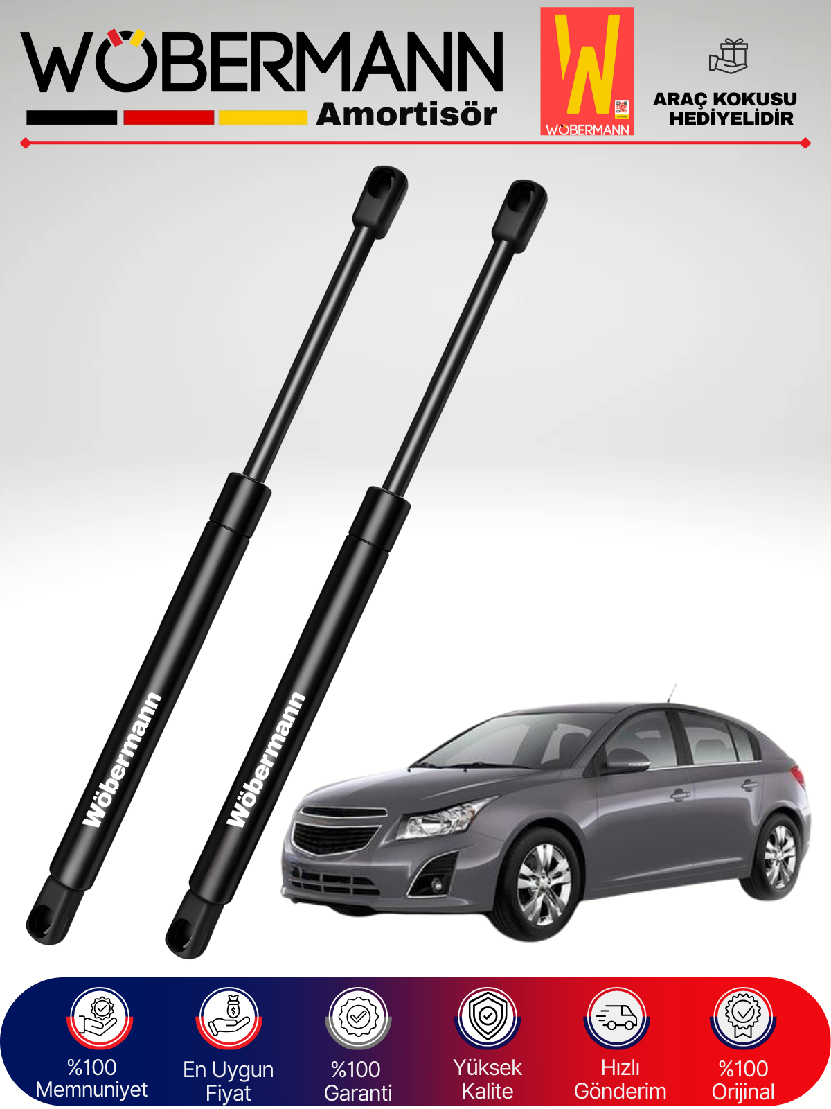 Wöbermann Chevrolet Cruze HB Bagaj Amortisörü Takım Sağ-Sol