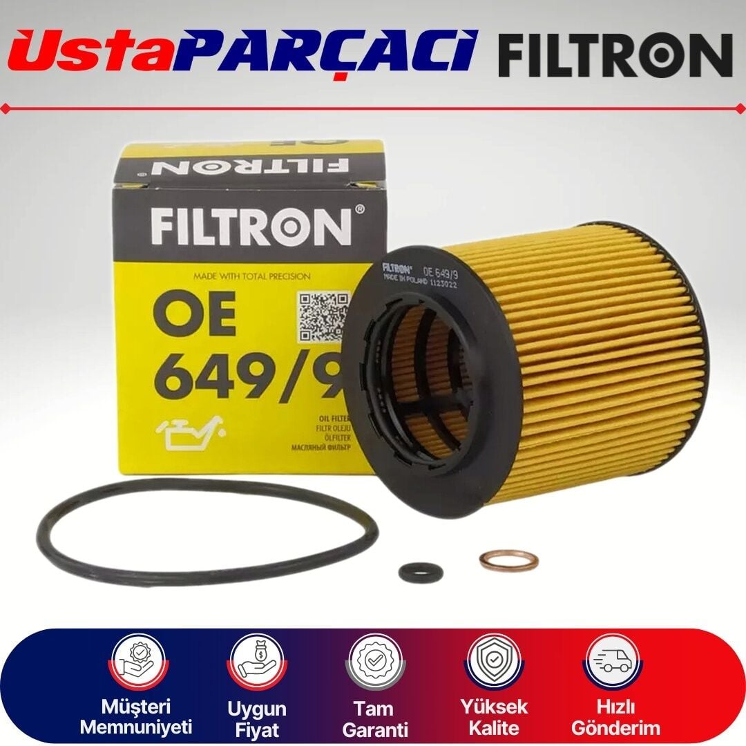 Filtron BMW X6 E71 35i Benzinli Yağ Filtresi 2008-2013 OE649/9 11427566327
