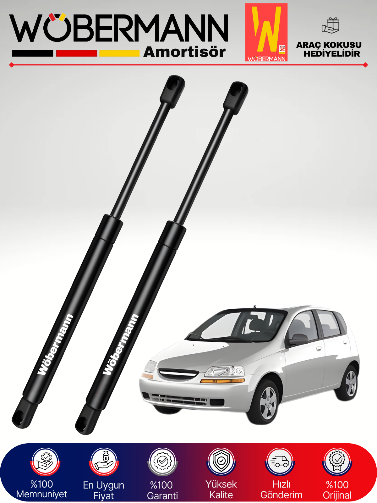 Wöbermann Chevrolet Kalos Bagaj Amortisörü Takım Sağ-Sol 2003-2007