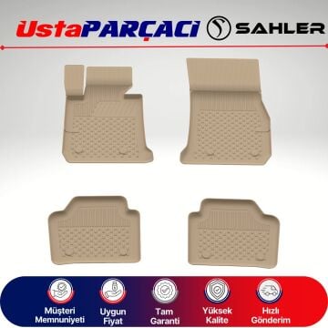 Sahler BMW 2 Serisi F22-F23 Uyumlu Araca Özel 4.5D Havuzlu Oto Paspas (4 Parça) Bej