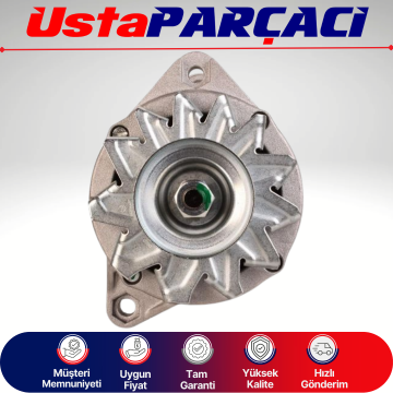 USTAPARÇACI Alternatör 14V 65A Tofaş Doğan Kartal SLX Fiat Uno Tempra Tipo Şarj Dinamosu 7715319 46231688