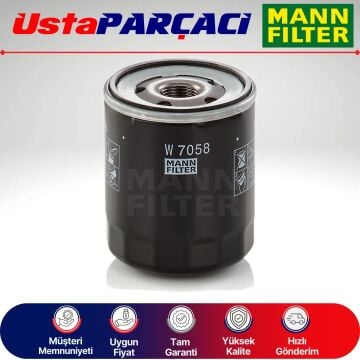 Mann-Filter Citroen C3 Aircross 1.2 Puretech Benzinli Yağ Filtresi 2017-2024 W7058 1109.AL