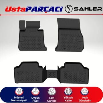 Sahler BMW 3 Serisi F30 2012-2019 Uyumlu Araca Özel 4.5D Havuzlu Oto Paspas (5 Parça) Siyah