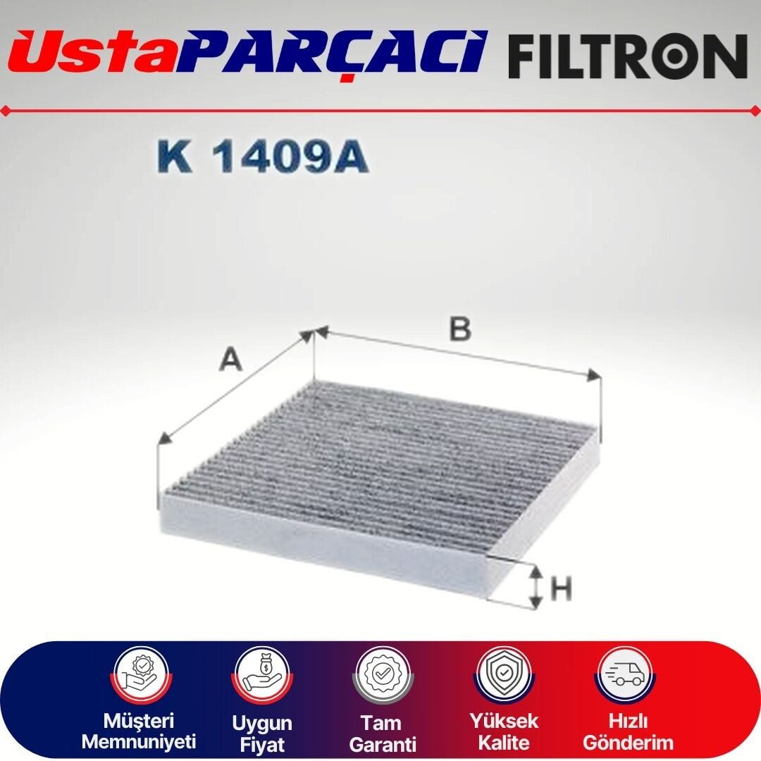 Filtron Kia Stonic Karbonlu Polen Filtresi 2018-2025 K1409A